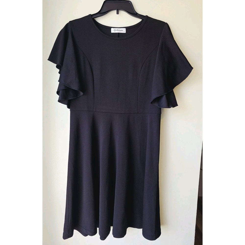 Aphratti Women's Dress Black Size L Knee Length